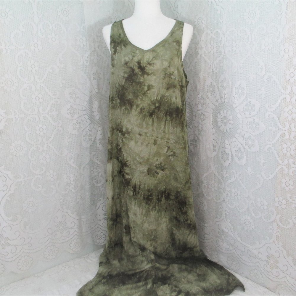 Sleeveless Tie Dye Maxi Dress